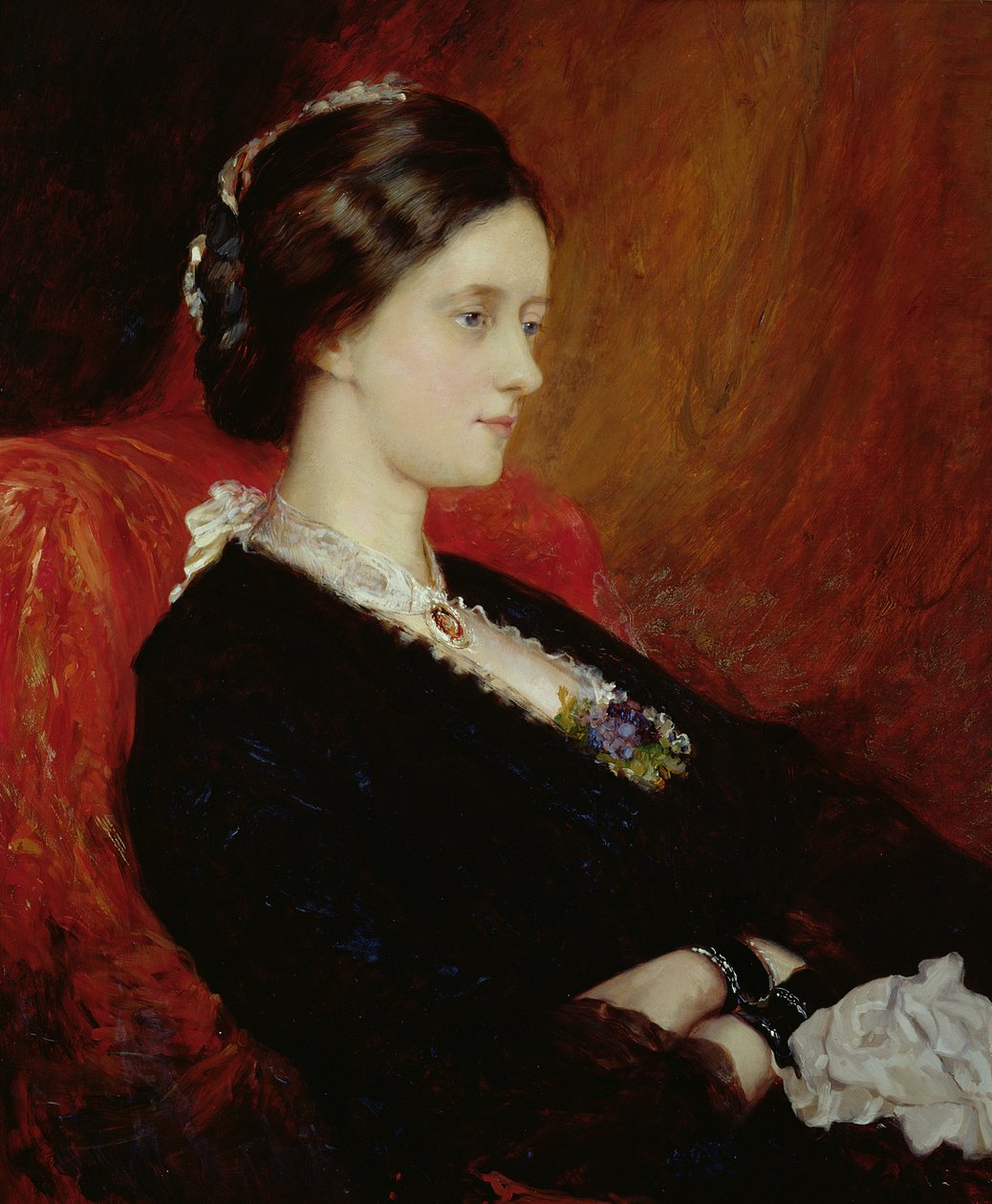Muotokuva kunnia. rouva Emily Meynell-Ingram (1840-1904) 1884 (öljy kankaalle) tekijältä William Blake Richmond