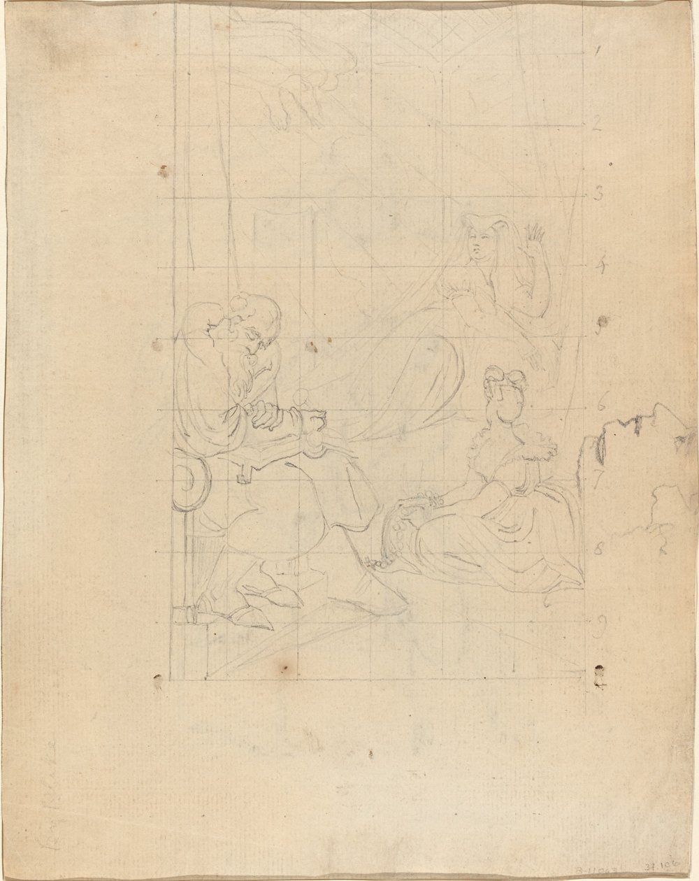 Kuningatar Katariinan unelma [recto] tekijältä William Blake after Henry Fuseli