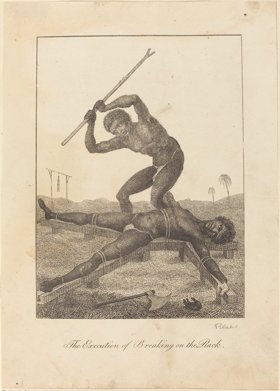 Breaking on the Rackin toteuttaminen tekijältä William Blake after John Gabriel Stedman