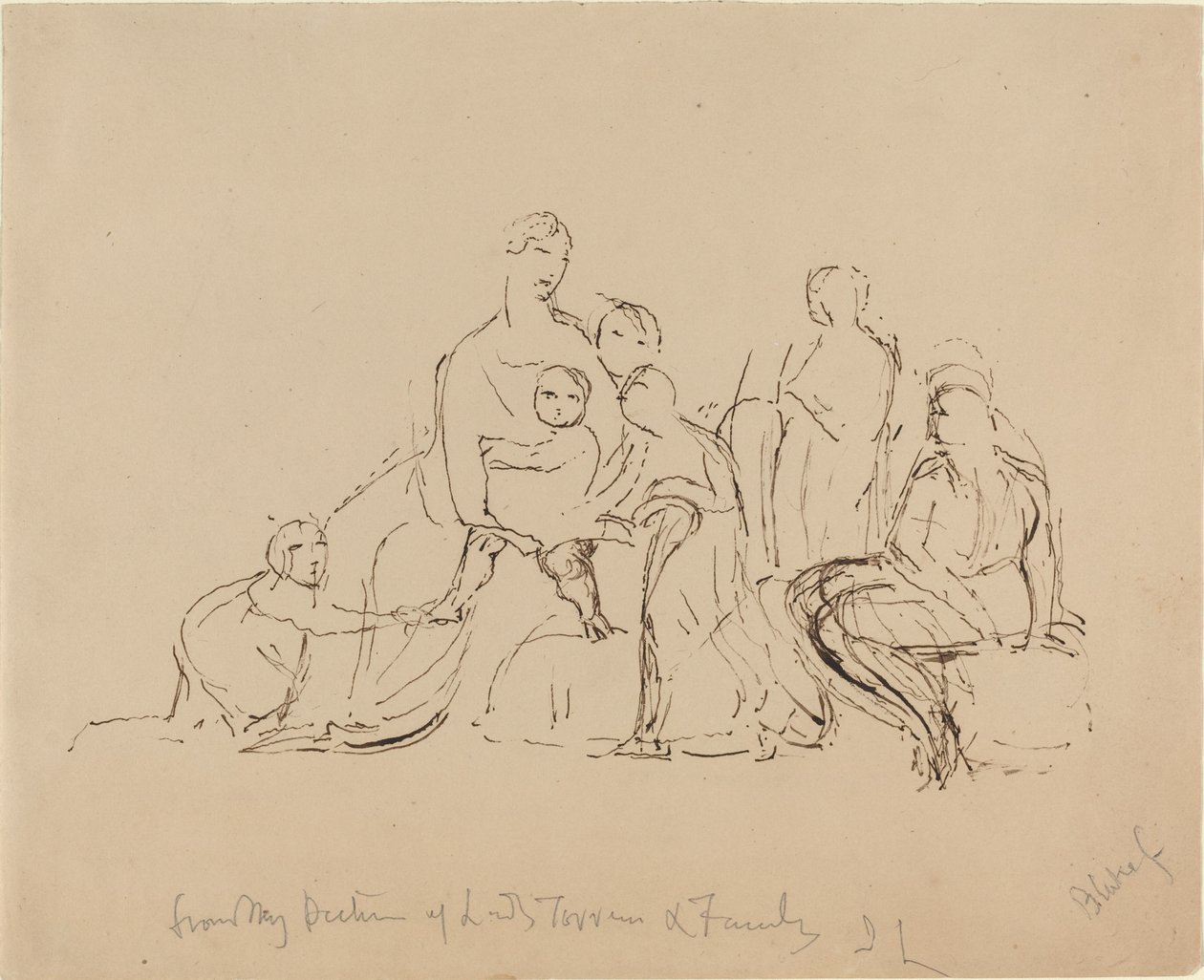 Lady Torrens ja perhe tekijältä William Blake after John Linnell