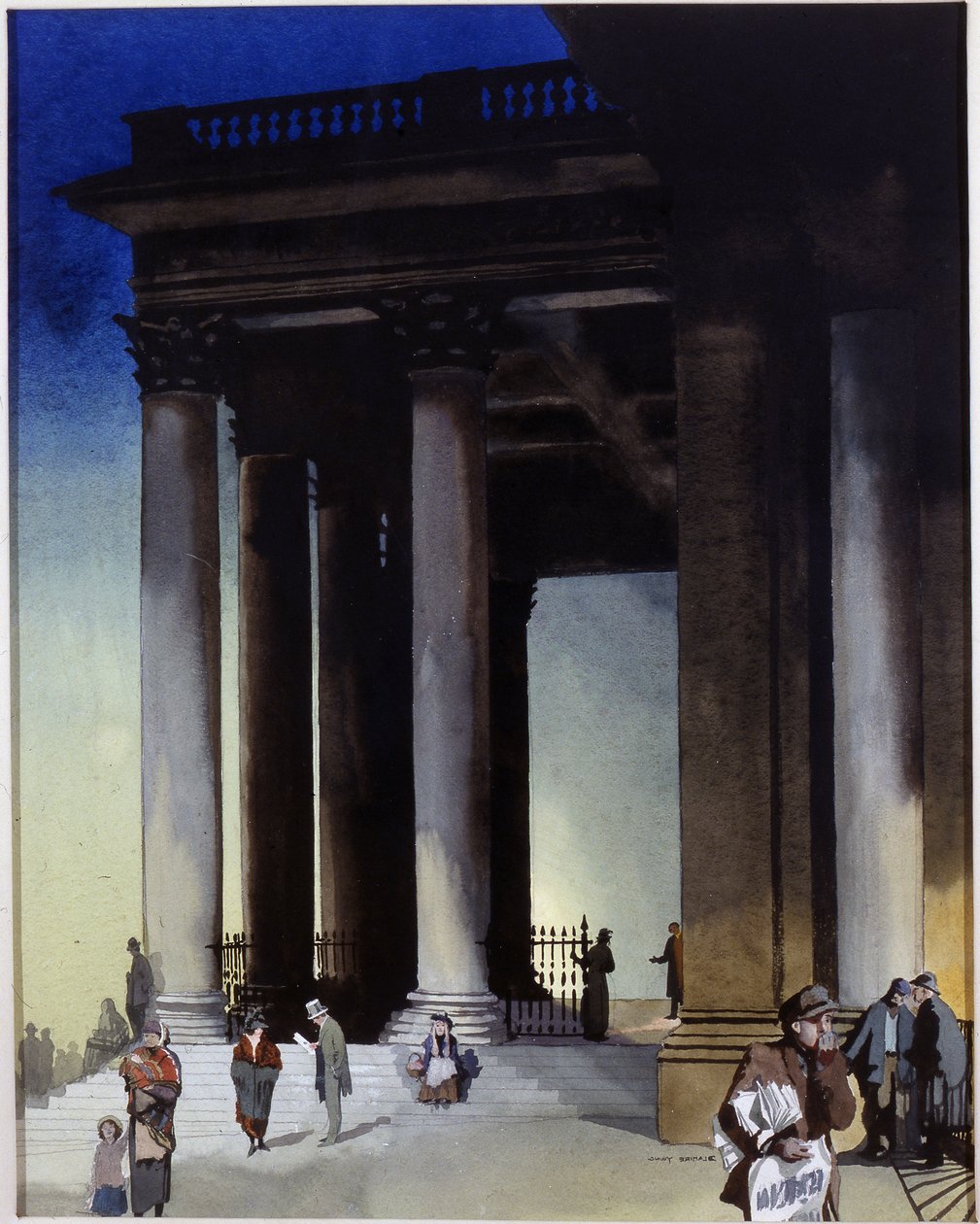 St. Martin in the Fields (akvarelli paperille) tekijältä William Blamire Young