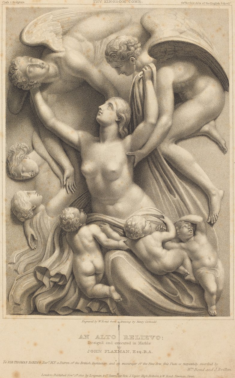 Tulkoon sinun valtakuntasi (Sir Thomas Bartingin muistomerkki) tekijältä William Bond after Henry Corbould after John Flaxman