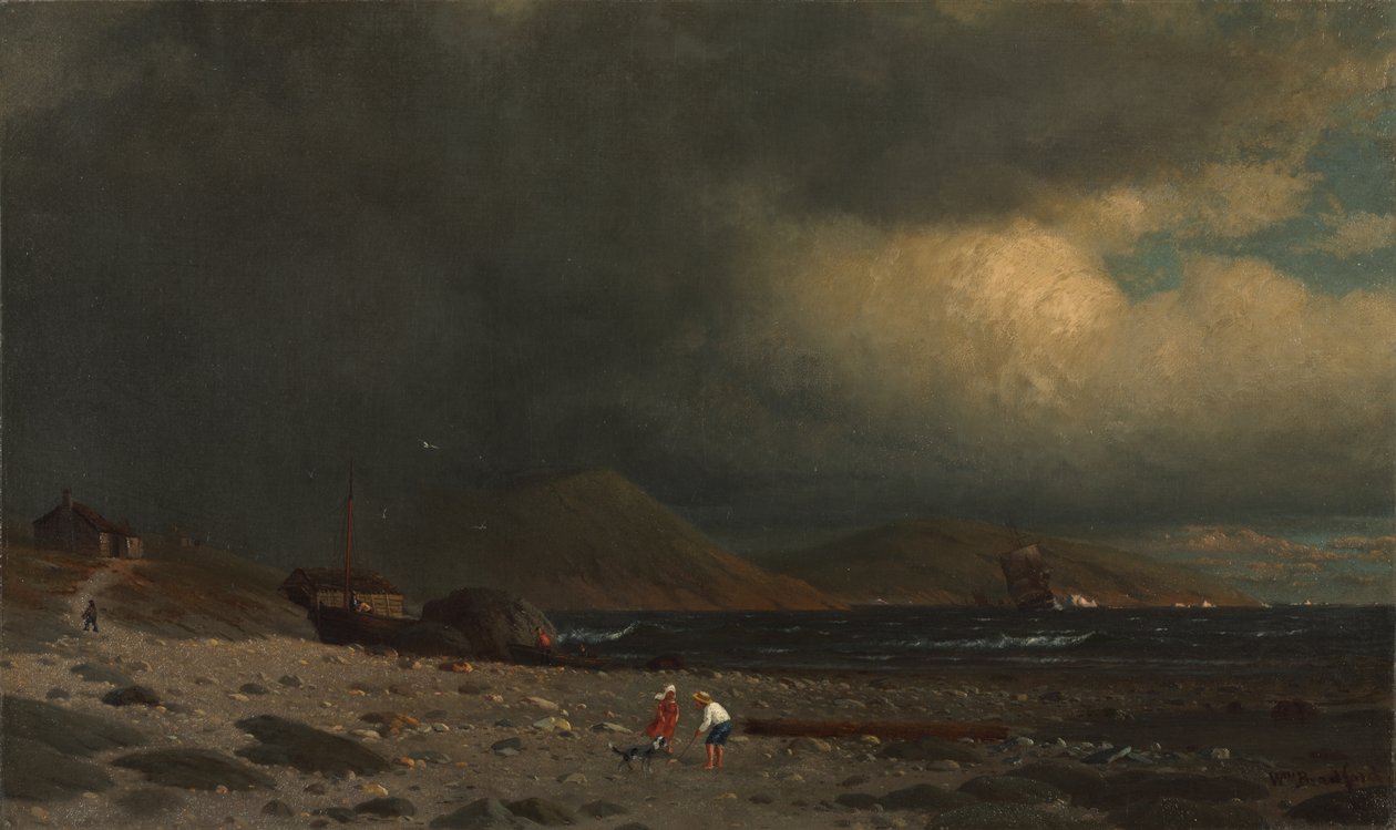 Labradorin rannikko, noin 1860 (öljy kankaalle) tekijältä William Bradford