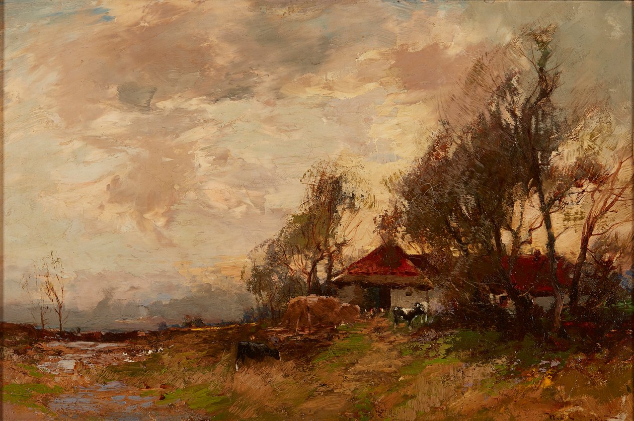 A Farm Steading (öljy kankaalle) tekijältä William Bradley Lamond