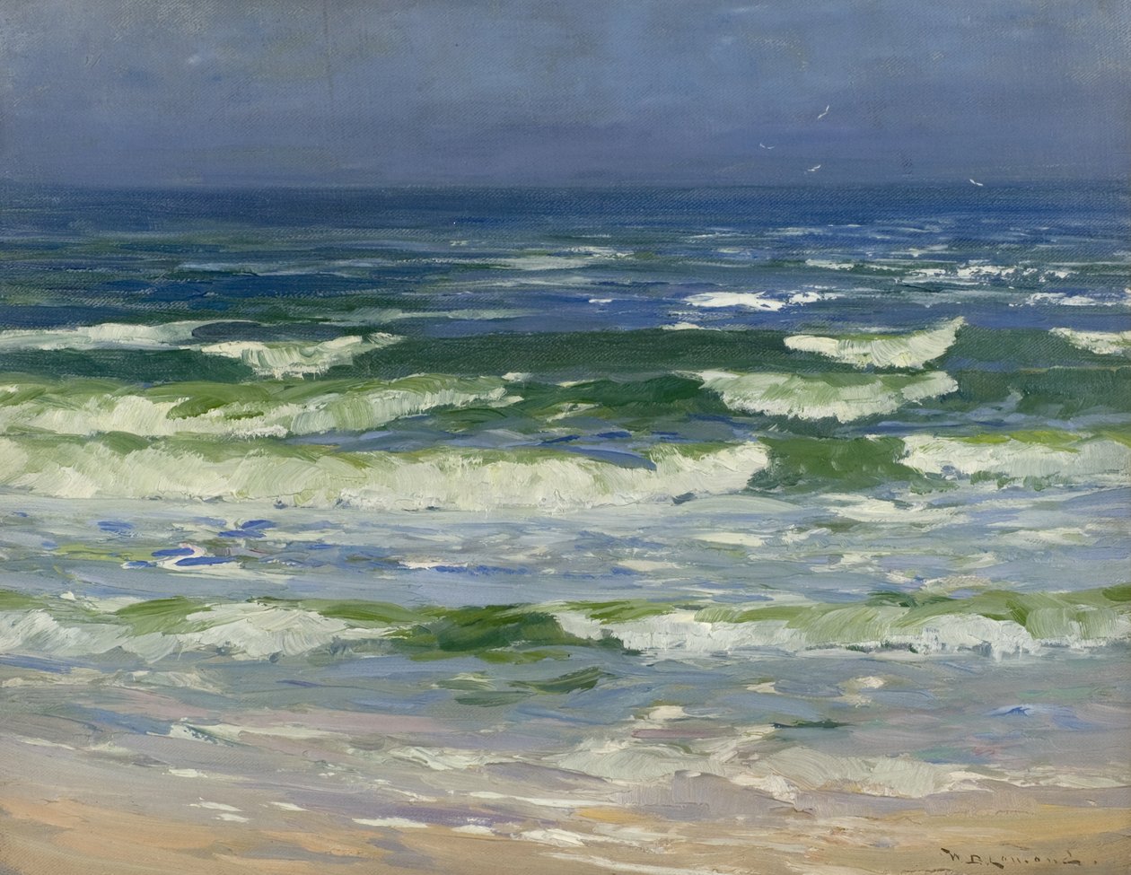 Sea Piece: Floors Bay Near Auchmithie (öljy kankaalle) tekijältä William Bradley Lamond