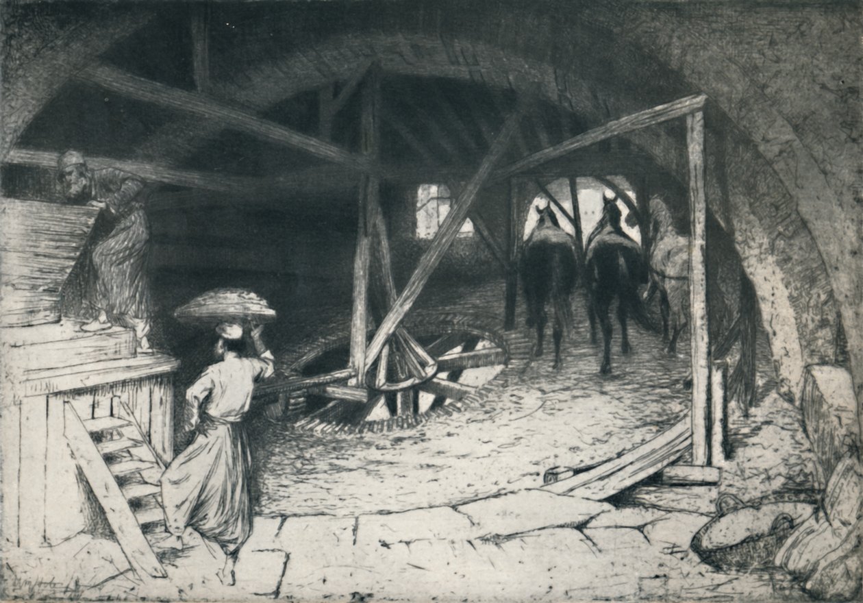 Galilealainen jauhomylly, 1800-luvun loppu - 1900-luvun alku, 1922. tekijältä William Brassey Hole