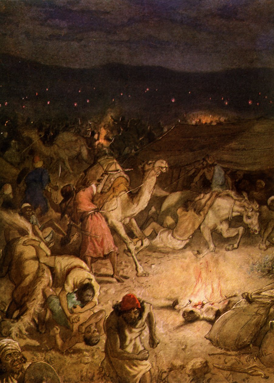 Gideon midianilaisten leirissä - Raamattu tekijältä William Brassey Hole