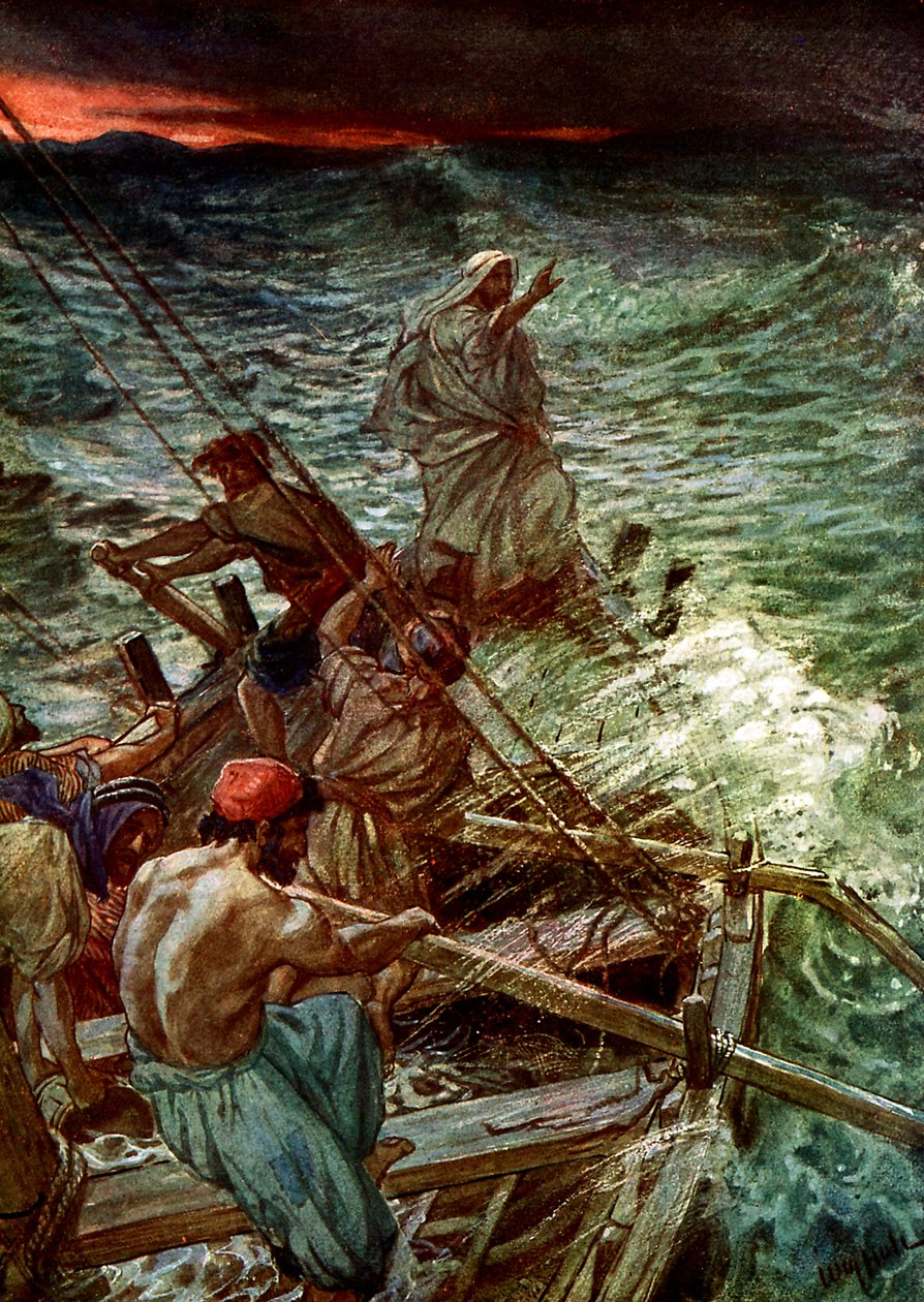 Jeesus tyynnyttää myrskyn - Raamattu tekijältä William Brassey Hole