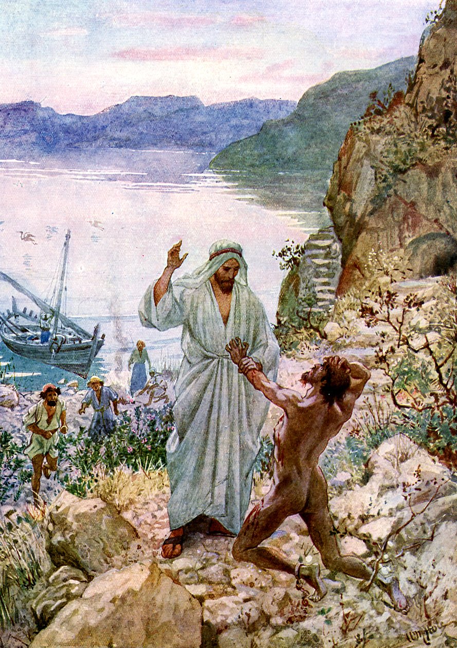 Jeesus parantaa demonin riivaaman miehen - Raamattu tekijältä William Brassey Hole