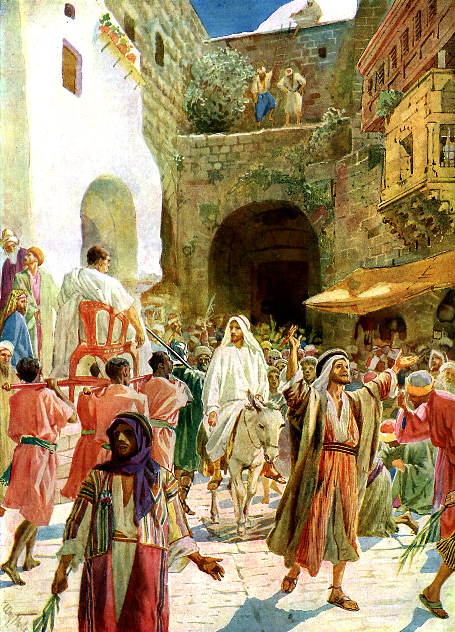 Jeesus saapuu Jerusalemiin - Raamattu tekijältä William Brassey Hole