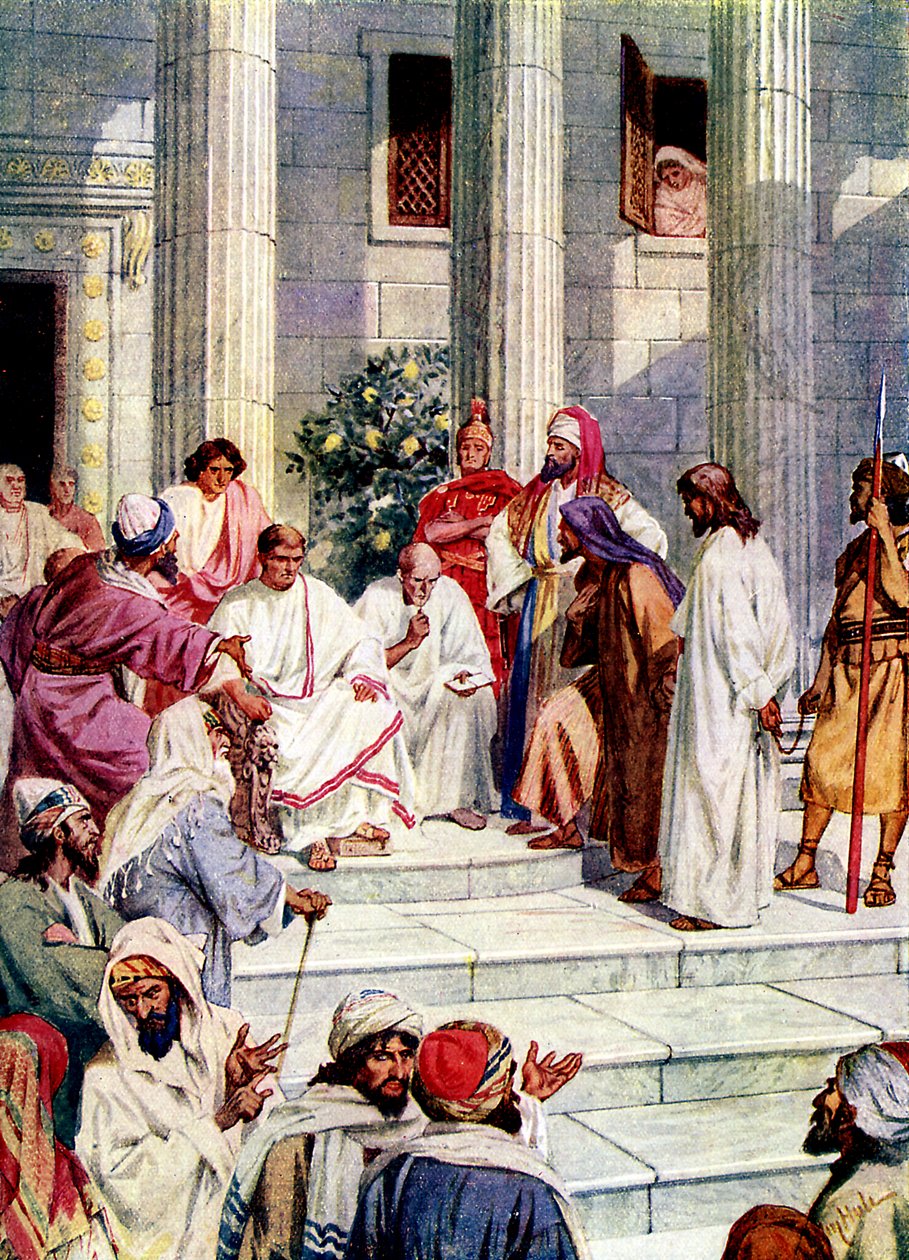 Jeesus viedään Pontius Pilatuksen luo - Raamattu tekijältä William Brassey Hole