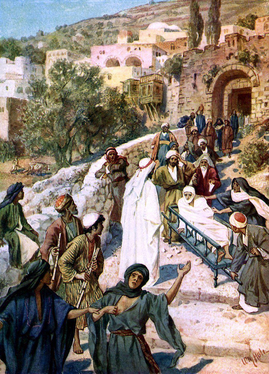 Jeesus kasvattaa Nainin lesken pojan - Raamattu tekijältä William Brassey Hole