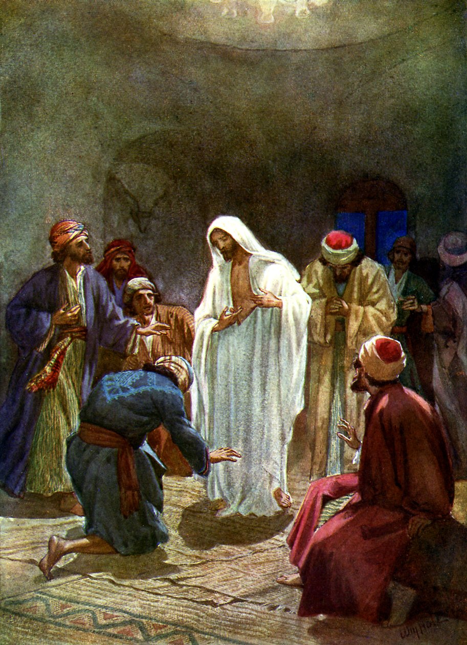 Jeesus näyttää opetuslapsille haavansa - Raamattu tekijältä William Brassey Hole