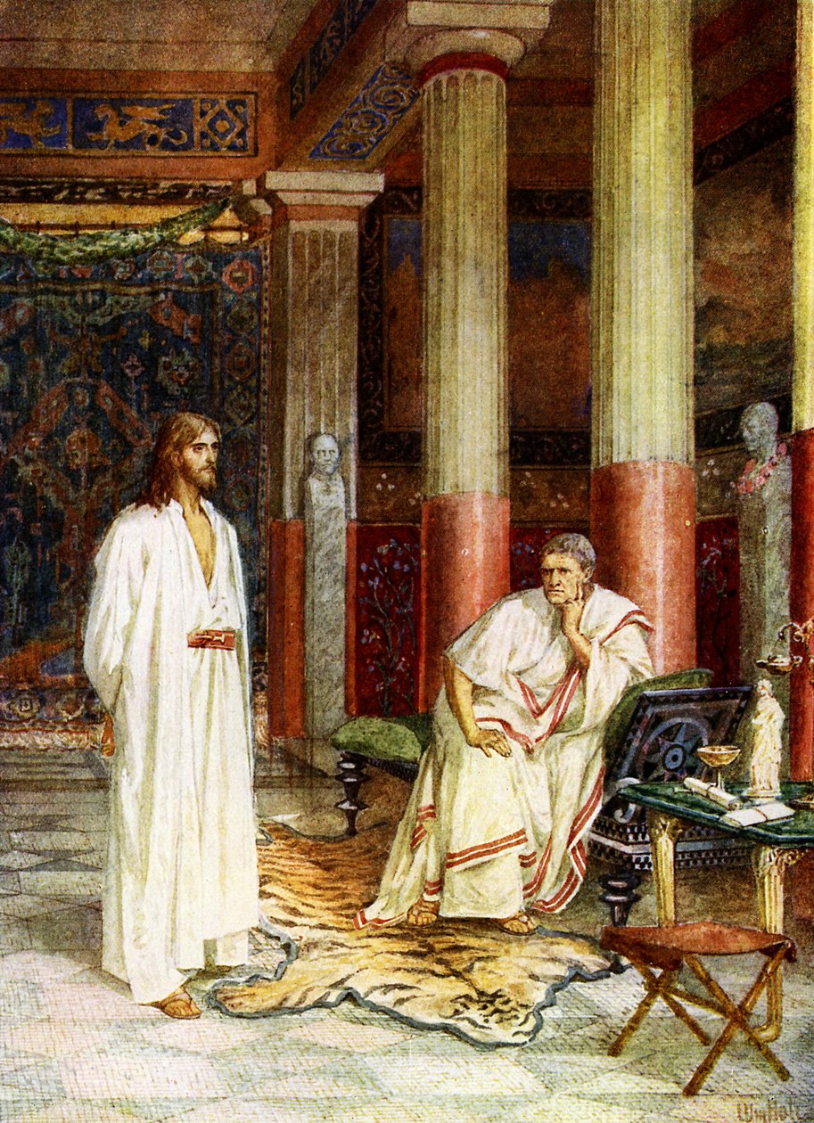 Jeesus seisoo Pilatuksen edessä - Raamattu tekijältä William Brassey Hole