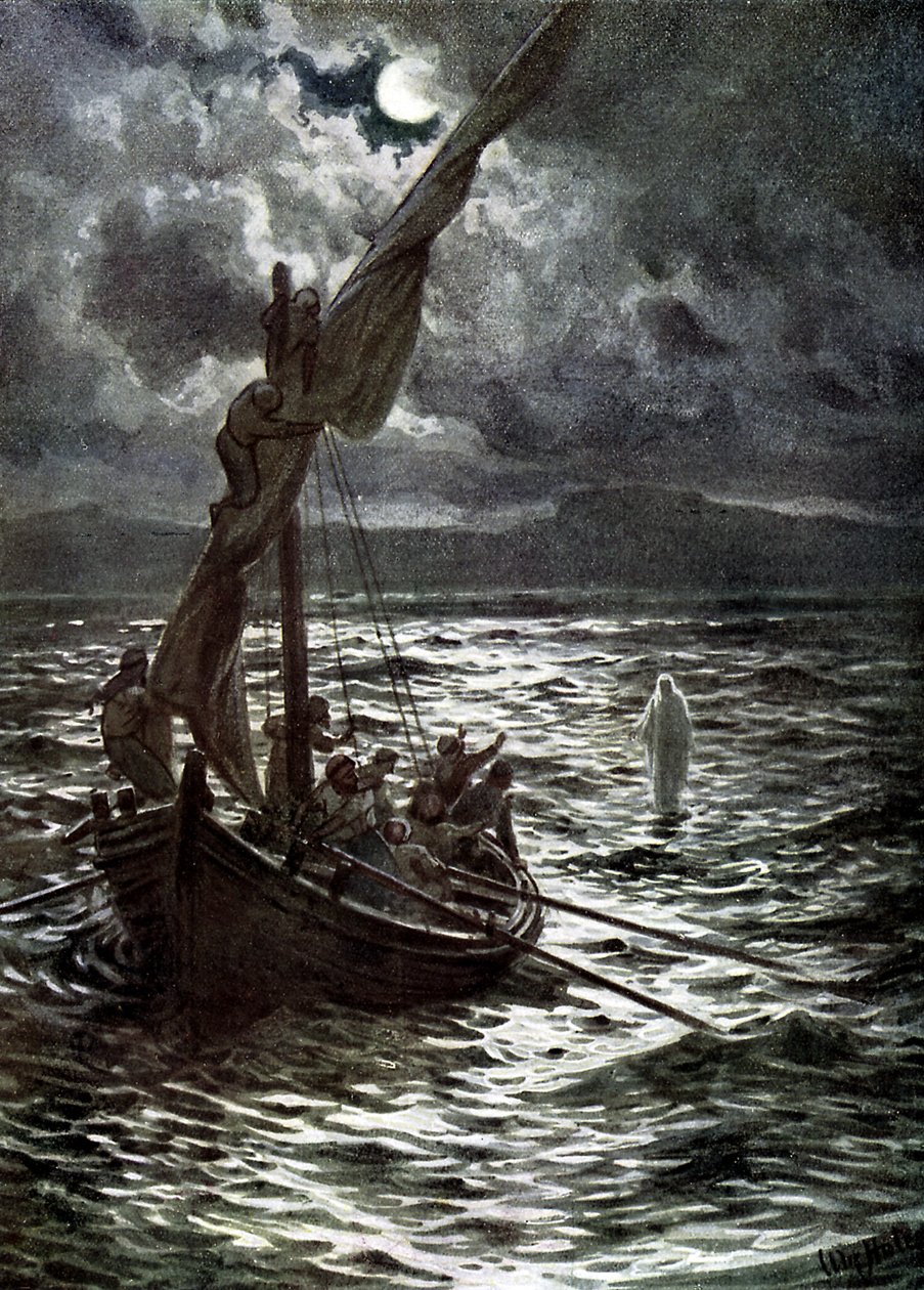 Jeesus kävelee veden päällä - Raamattu tekijältä William Brassey Hole