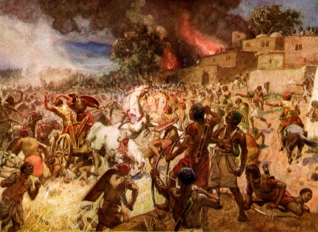 Kuningas Josian kuolema Megiddossa - Raamattu tekijältä William Brassey Hole