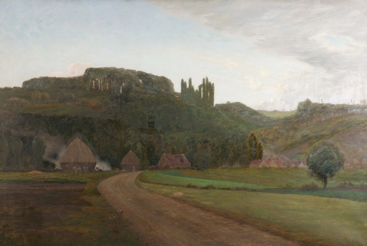 Lähellä Crecyn kylää Ranskassa tekijältä William Bright Morris