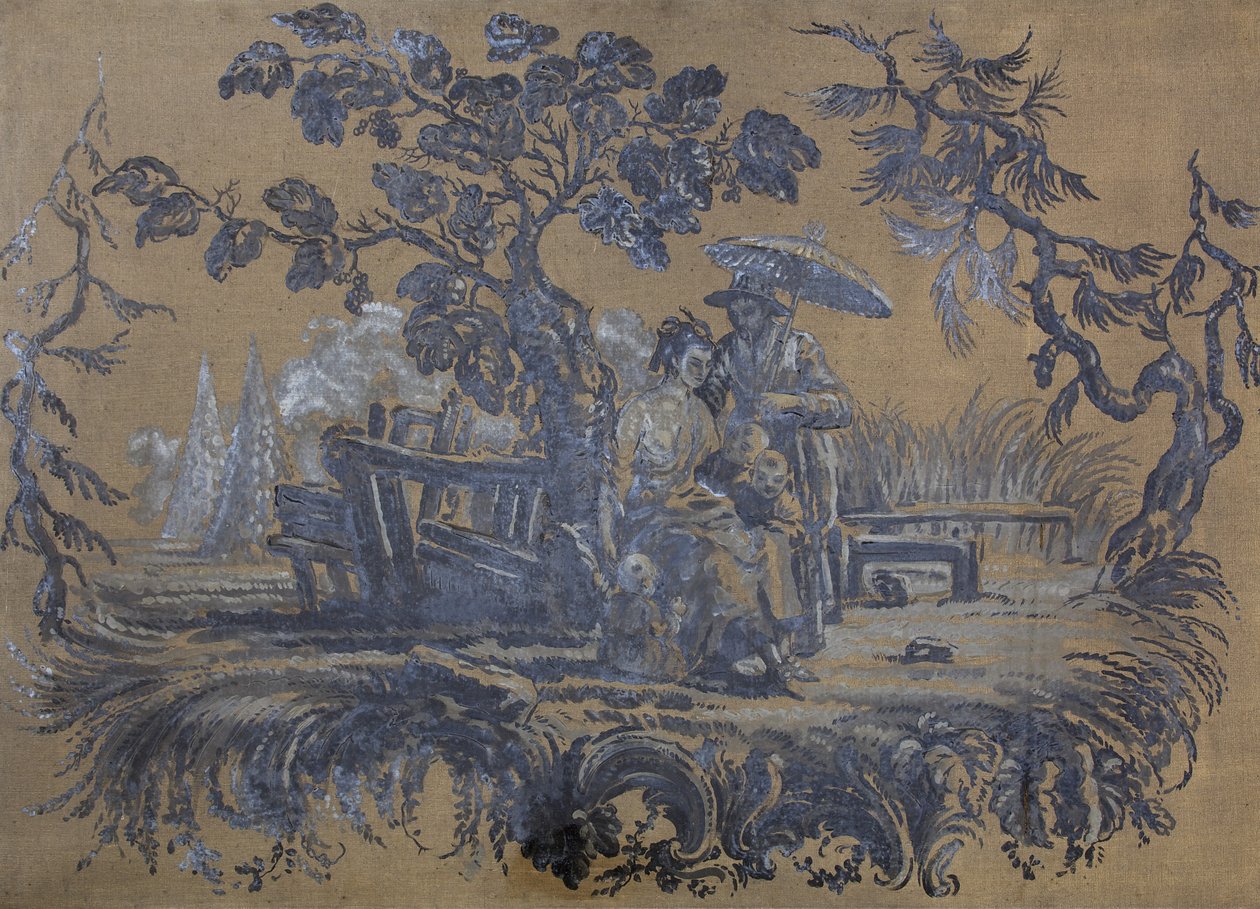 Chinoiserie (öljy kankaalle) tekijältä William Bruce Ellis Ranken