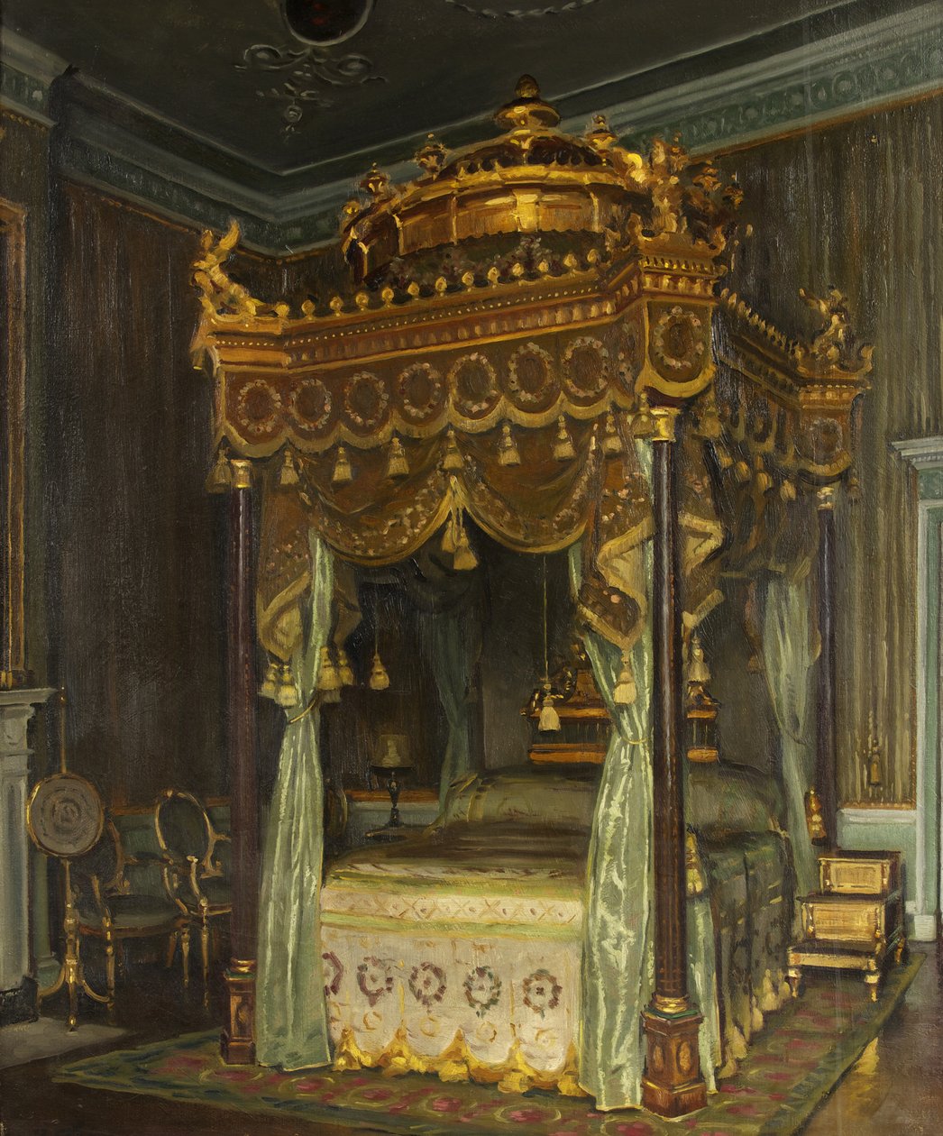 State Bed Osterley Parkissa (öljy kankaalle) tekijältä William Bruce Ellis Ranken