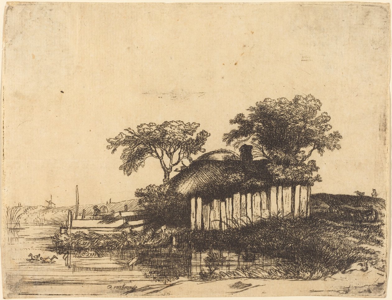 Mökki White Paling tekijältä William Byron after Rembrandt van Rijn