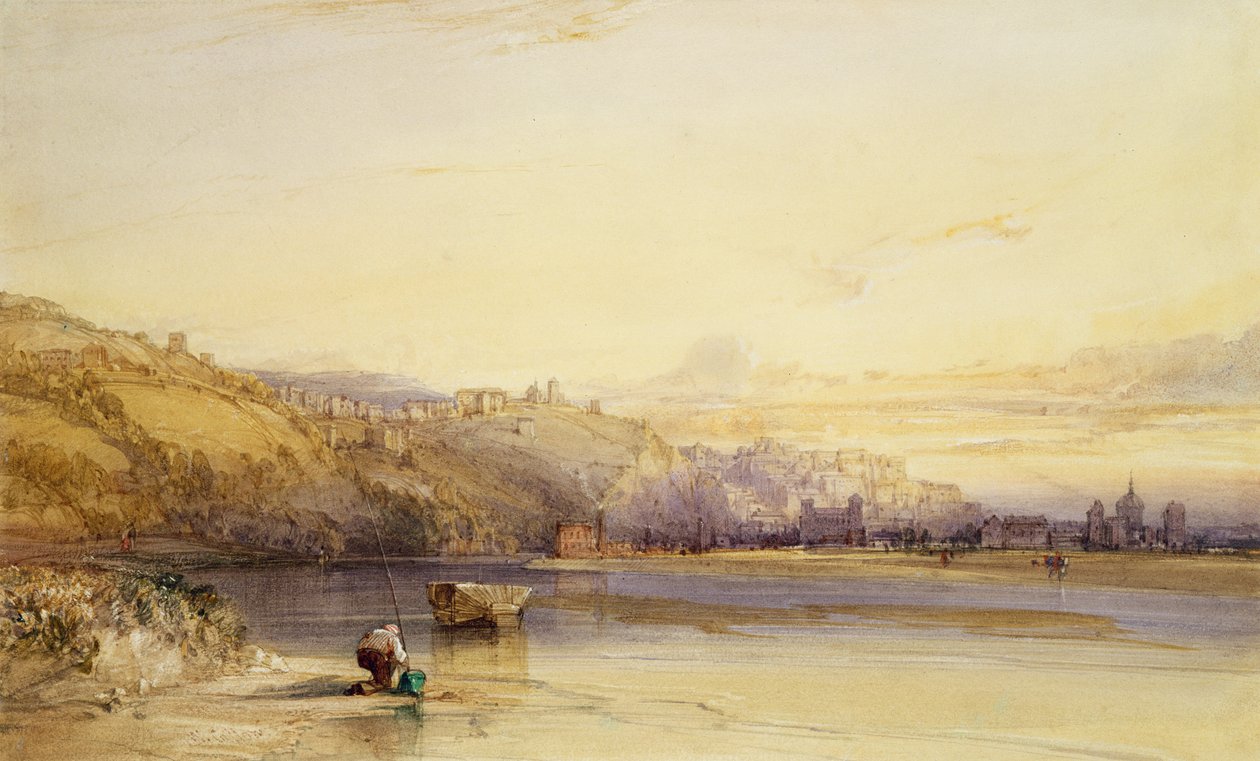 Saone-joen rannat, Lyon tekijältä William Callow