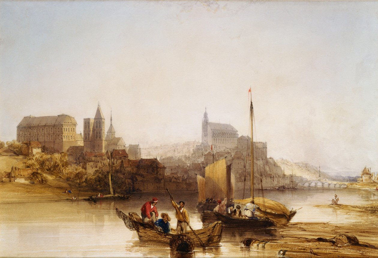 Blois Loiren rannalla, 1840 tekijältä William Callow