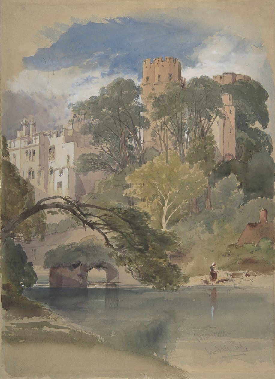 Caesarin torni, Warwickin linna, n. 1850. tekijältä William Callow