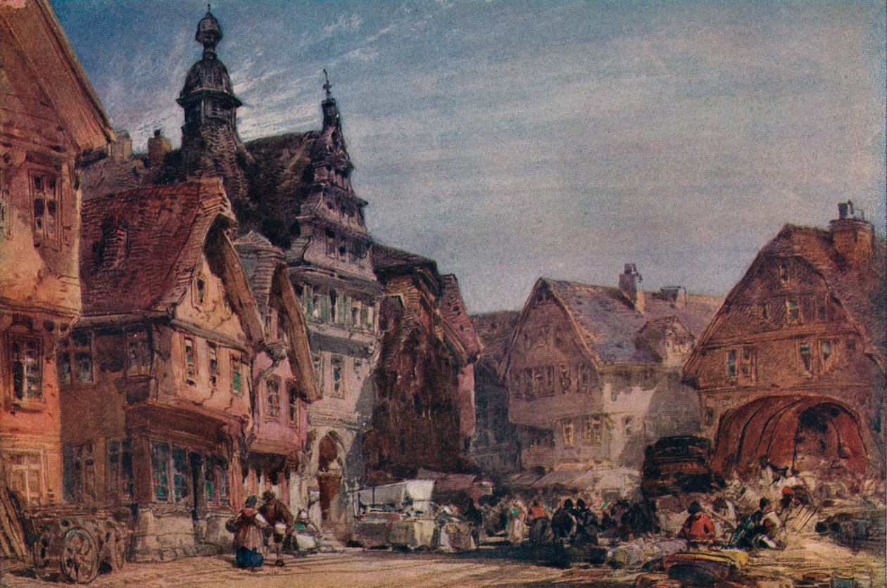 Giessen Lahnilla, c1874 tekijältä William Callow
