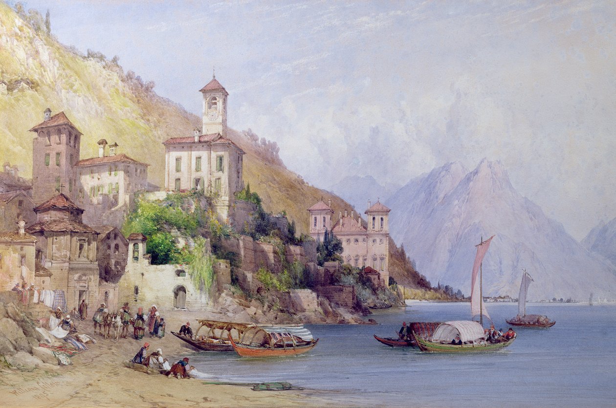 Gravedona, Comojärvi, 1895 tekijältä William Callow