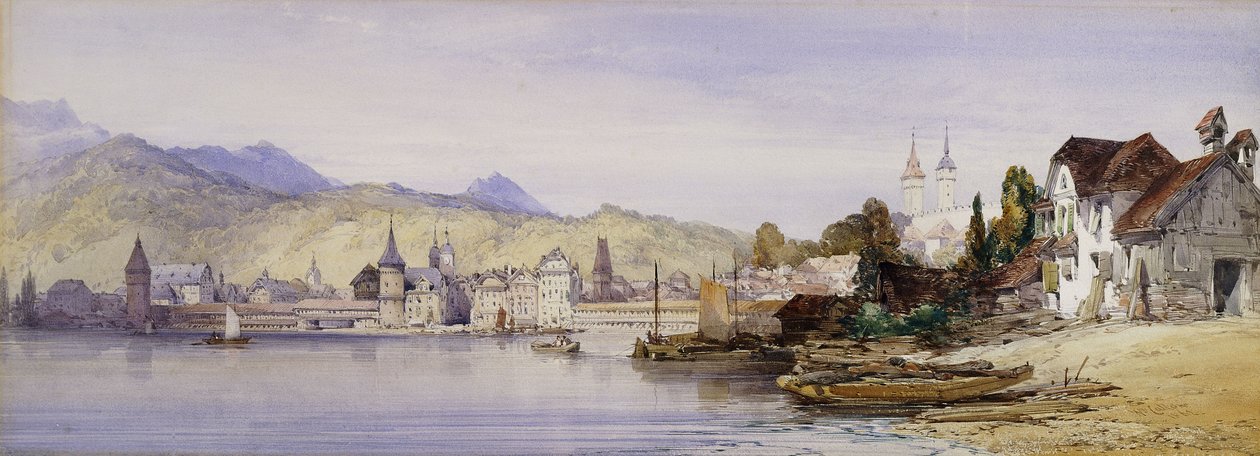 Luzerni järvestä, 1862 tekijältä William Callow