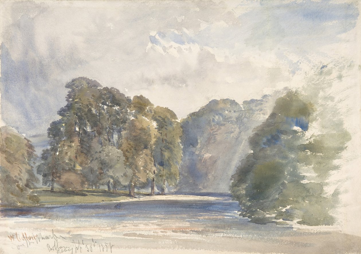 Wharfessa, Bolton Abbeyssa, 30. syyskuuta 1858. tekijältä William Callow