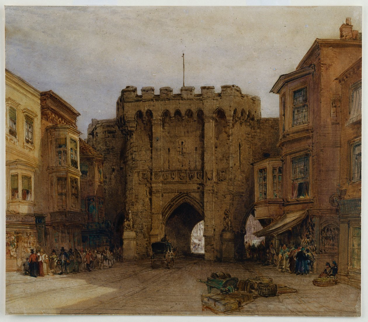 The Bar Gate, Southampton, 1888 tekijältä William Callow