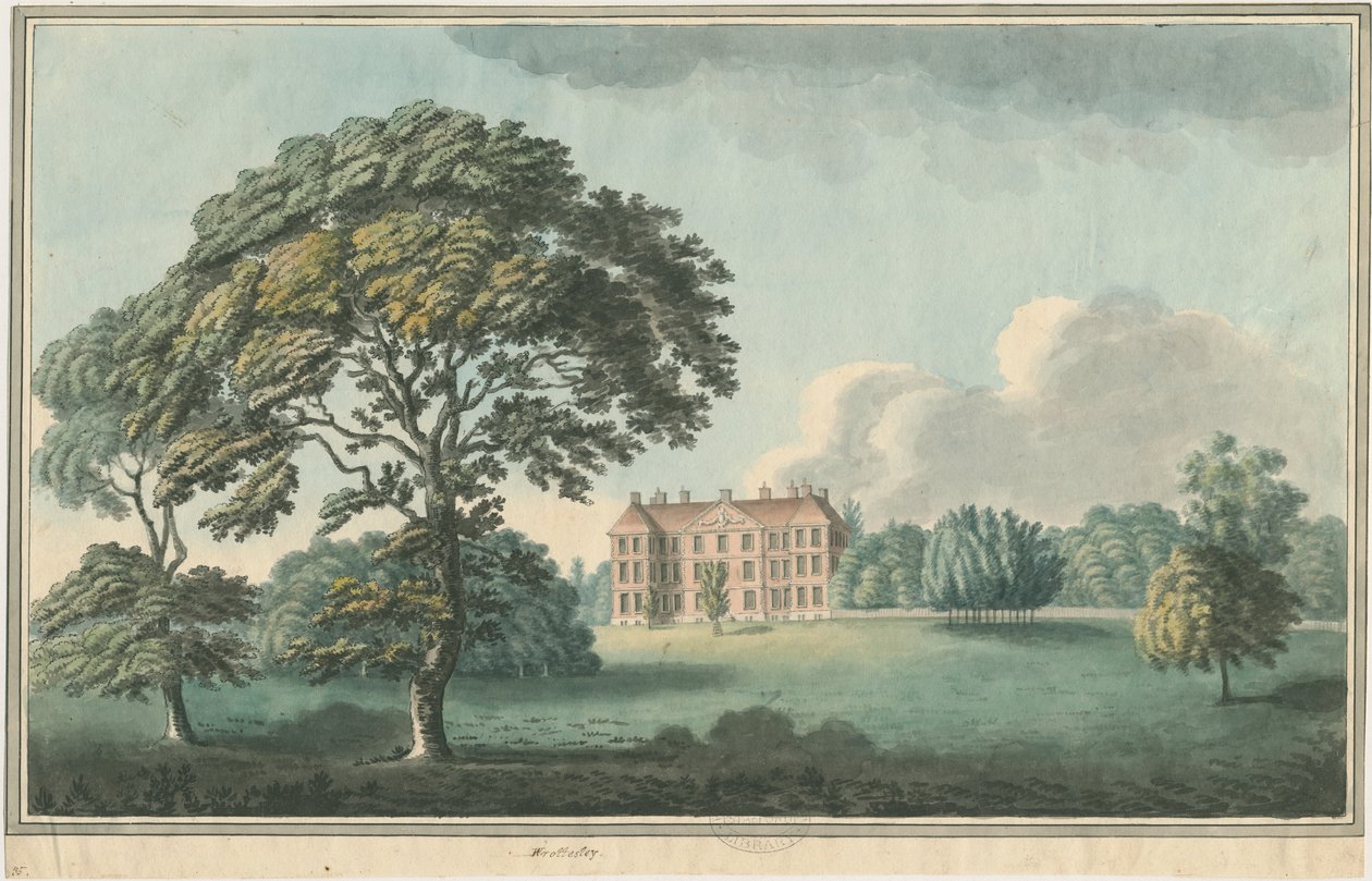 Wrottesley Hall: maalaus, nd [1796-1839] tekijältä William Carter