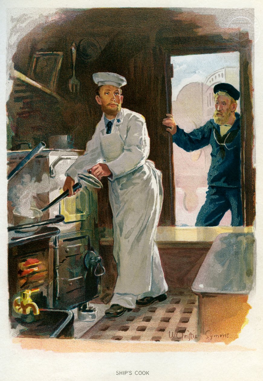 Laivat kokki, c1890-c1893 tekijältä William Christian Symons