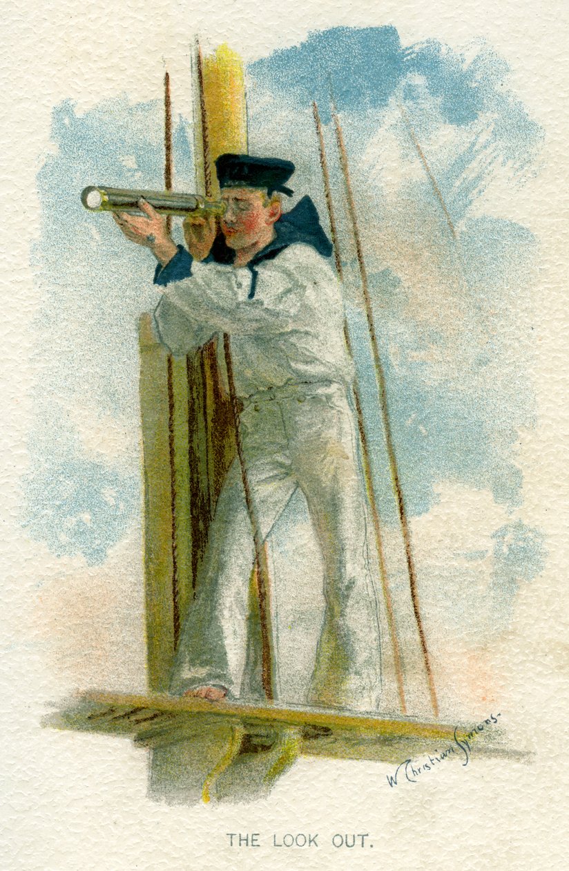 The Look Out, c1890-c1893. tekijältä William Christian Symons