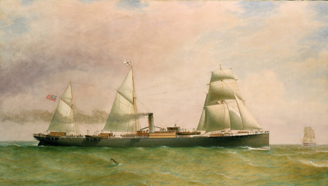 Kolmimastolaiva ja höyrylaiva "Dorunda", joka purjehti British Indian Steamers Associationin lipun alla vuonna 1873. Vuonna 1875 rakennettua Dorundaa käytettiin matkustajien kuljettamiseen Australiassa, ja se upposi Portugalin rannikolla vuonna 1894. tekijältä William Clark