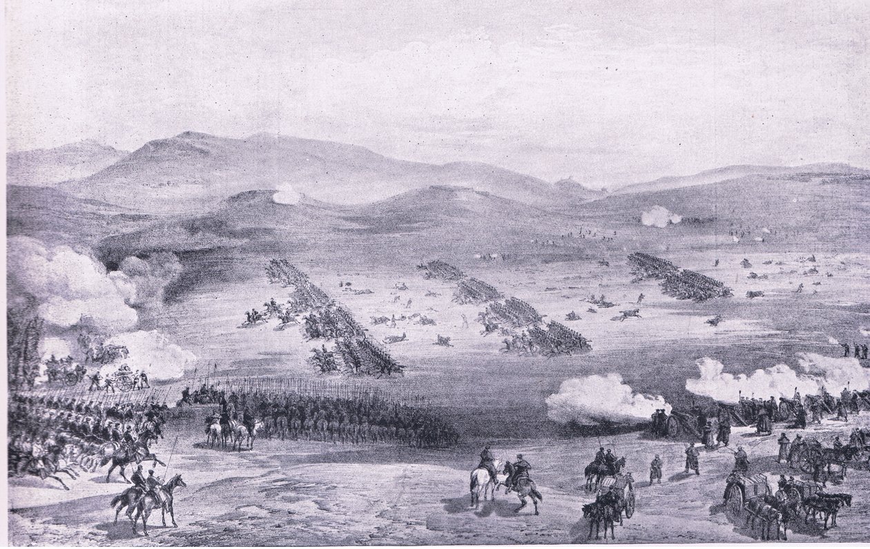 Balaclava, 25. lokakuuta 1854: Kevyen prikaatin hyökkäys, kuva brittiläisistä taisteluista maalla ja merellä, 1915 tekijältä William Crimea Simpson