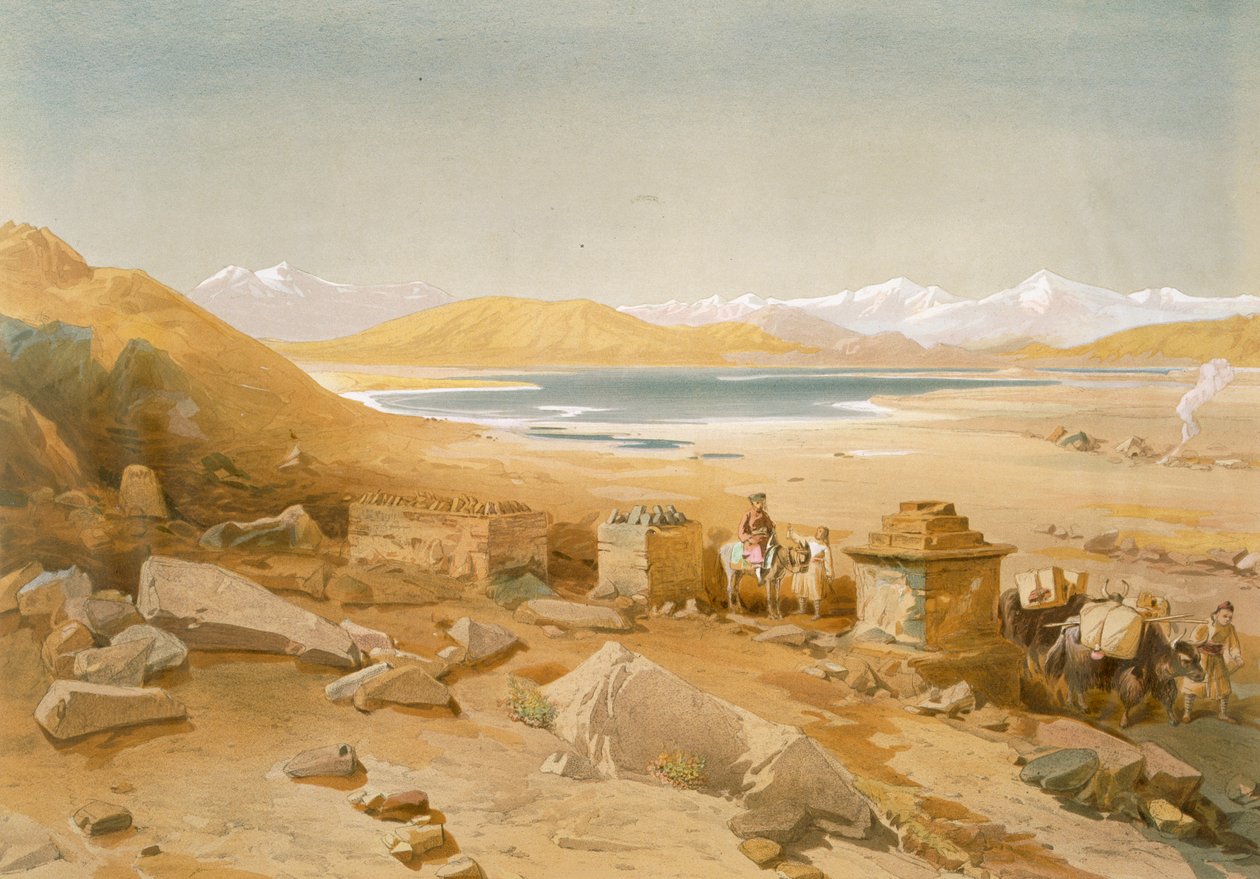 Salt Lake - Thibet, "Intia muinainen ja moderni", 1867 tekijältä William Crimea Simpson