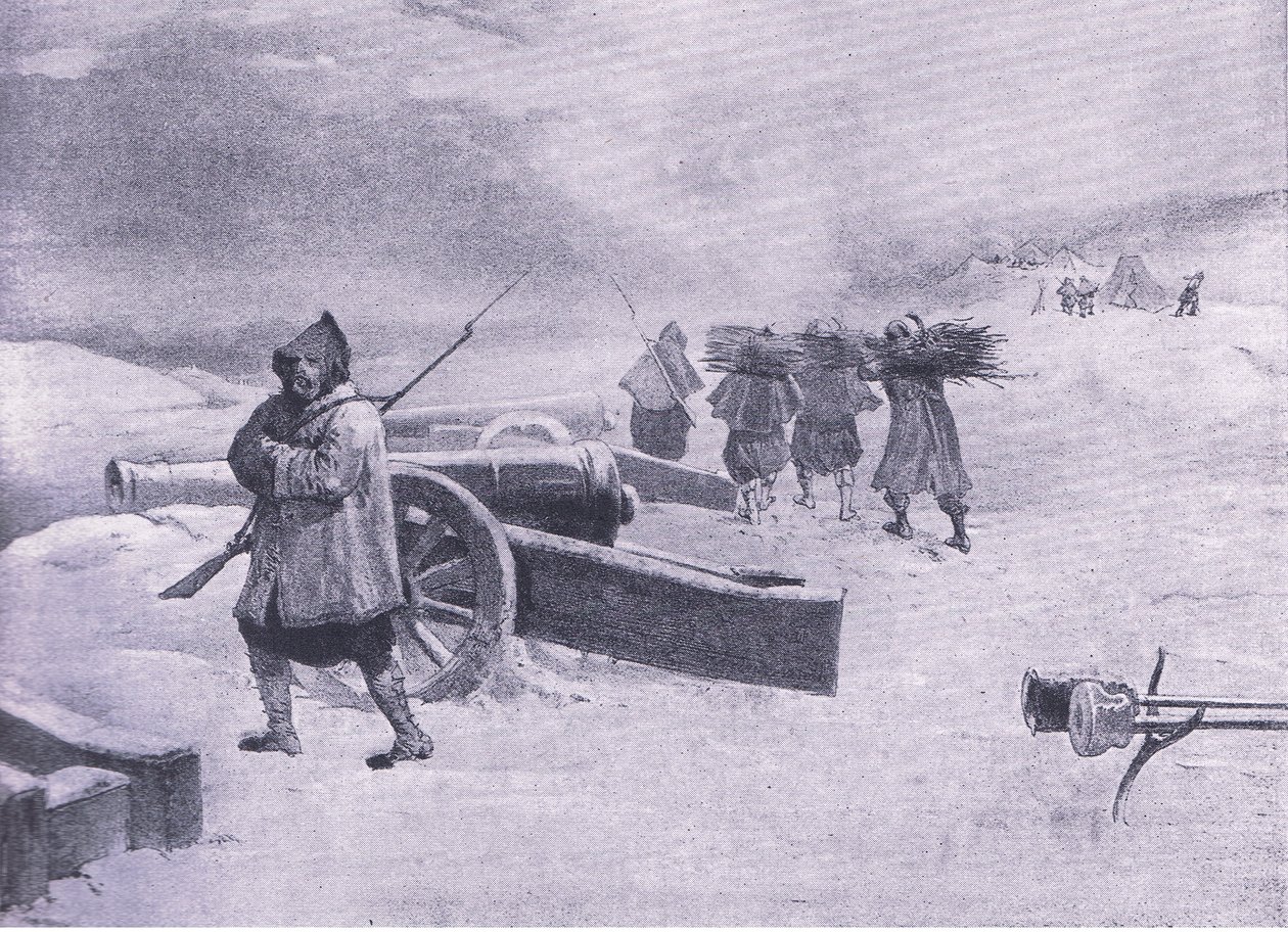 Zouavien vartija ennen Sevastopolia, kuva brittiläisistä taisteluista maalla ja merellä, 1915 tekijältä William Crimea Simpson