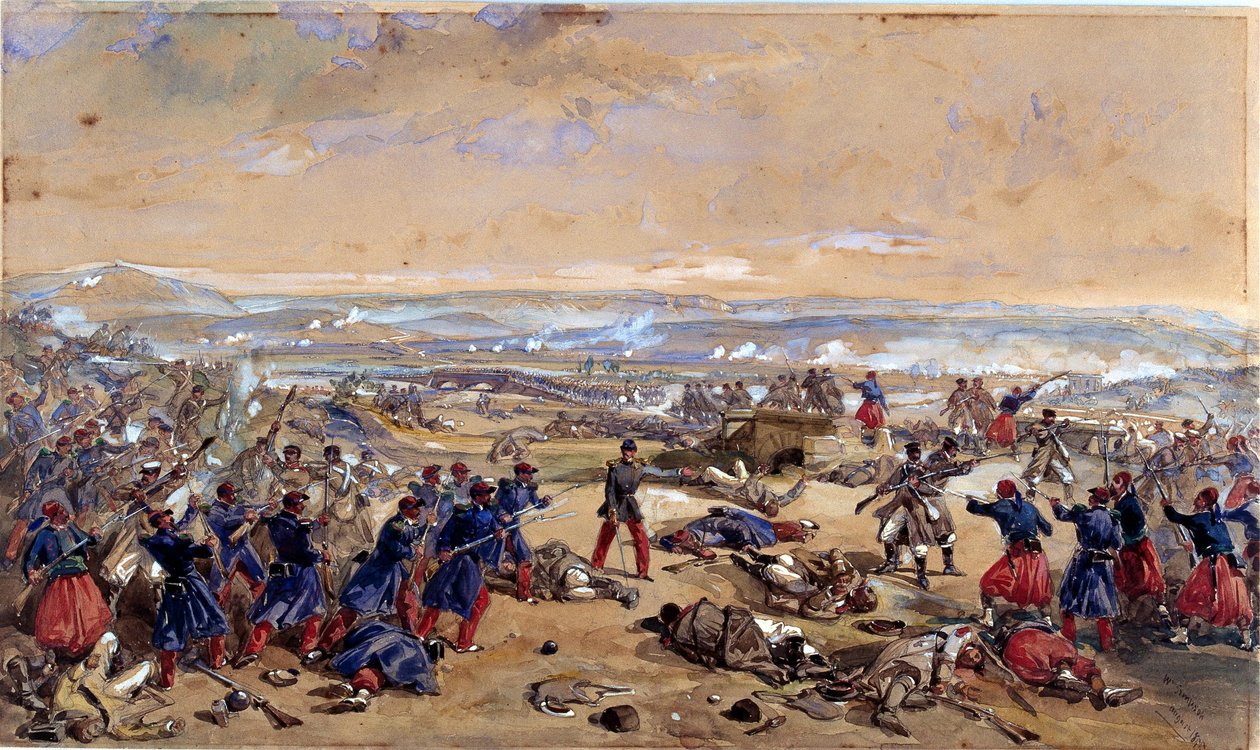Tcherneyan taistelu 16. elokuuta 1855 tekijältä William Crimea Simpson