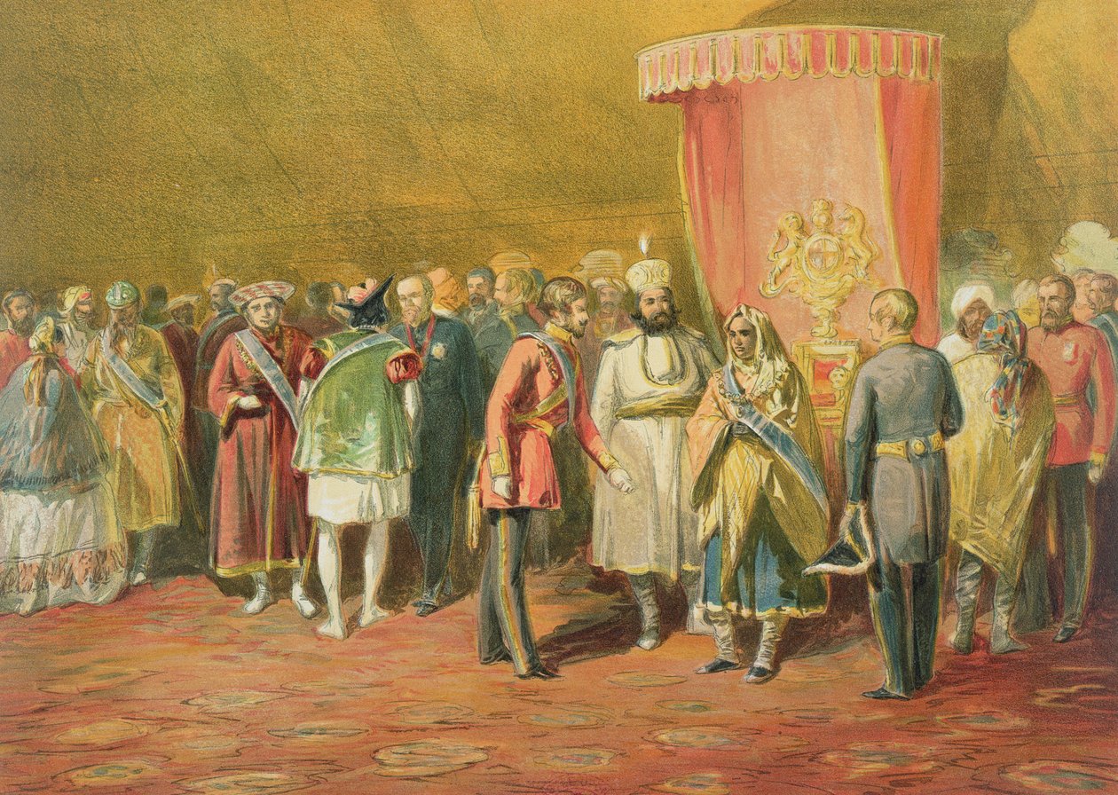 The First Investiture of the Star of India, 1863 (chromolitho) tekijältä William Crimea Simpson