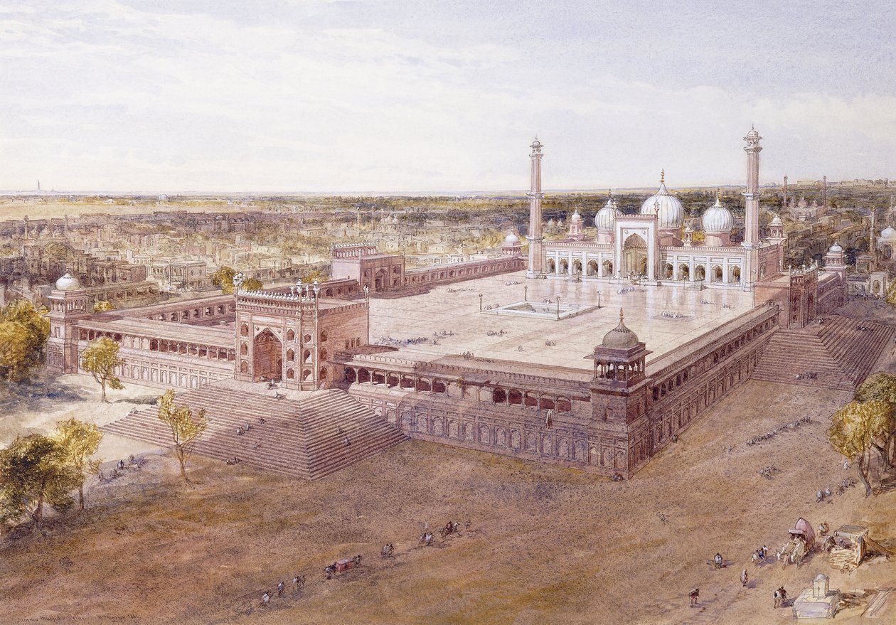 Th Jamin moskeija, Delhi, 1864 tekijältä William Crimea Simpson