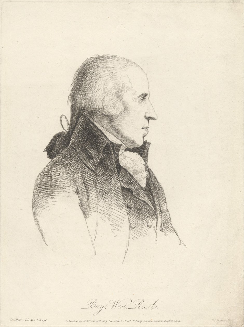 Benjamin West, R.A. tekijältä William Daniell
