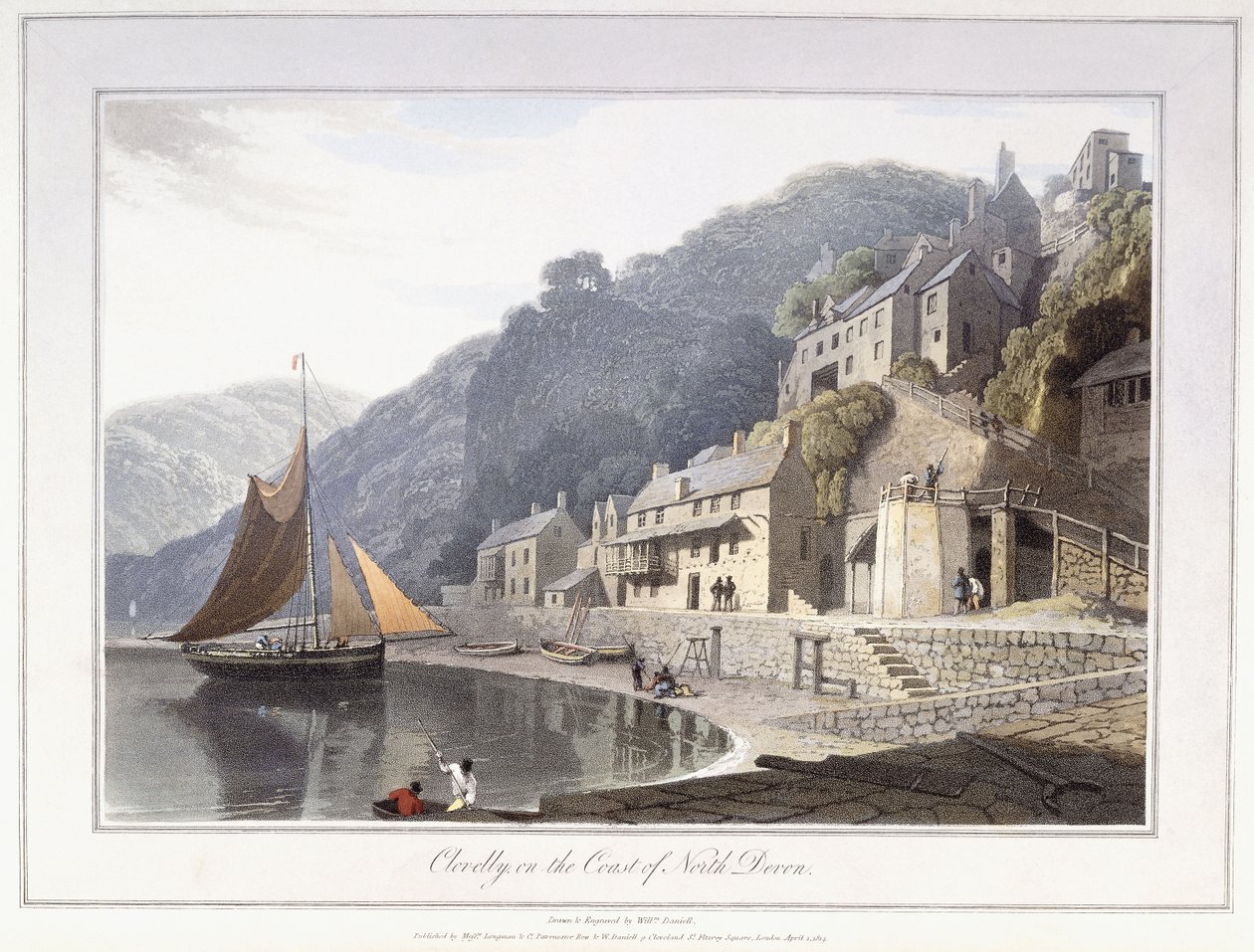 Clovelly, Pohjois-Devonin rannikolla tekijältä William Daniell