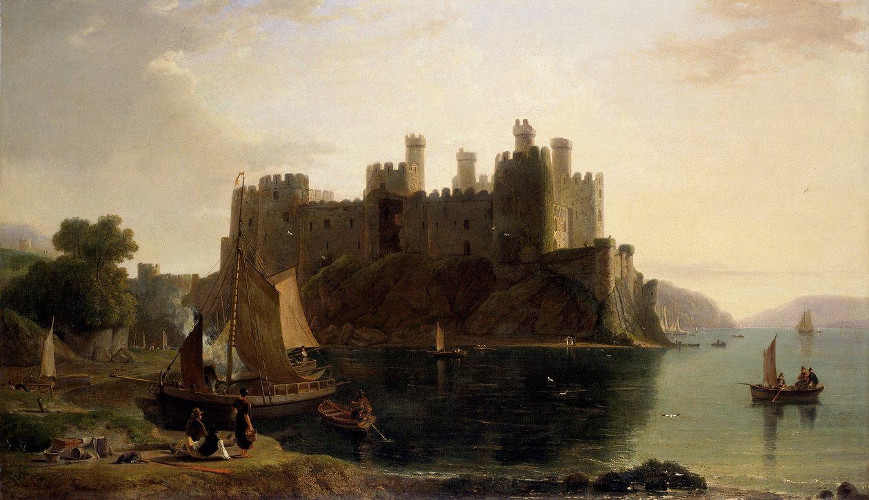 "Conway Castle", 1789-1837 tekijältä William Daniell
