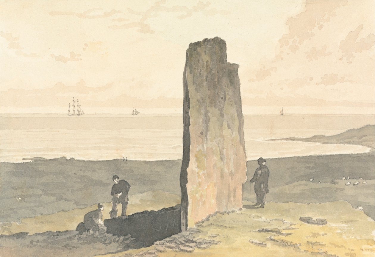 Druidinen kivi Stratherissa, lähellä Barvasia, Lewisin saarta tekijältä William Daniell