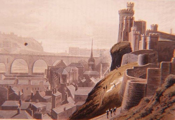 Edinburgh, osa pohjoissiltaa ja linnaa, Daniell
