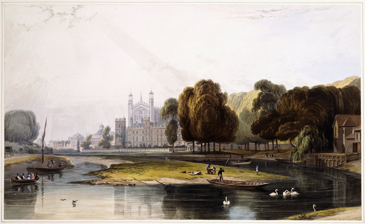 Eton College, "Valitse näkymät Windsorin linnasta ja viereisestä maisemasta", 1831-1835 tekijältä William Daniell