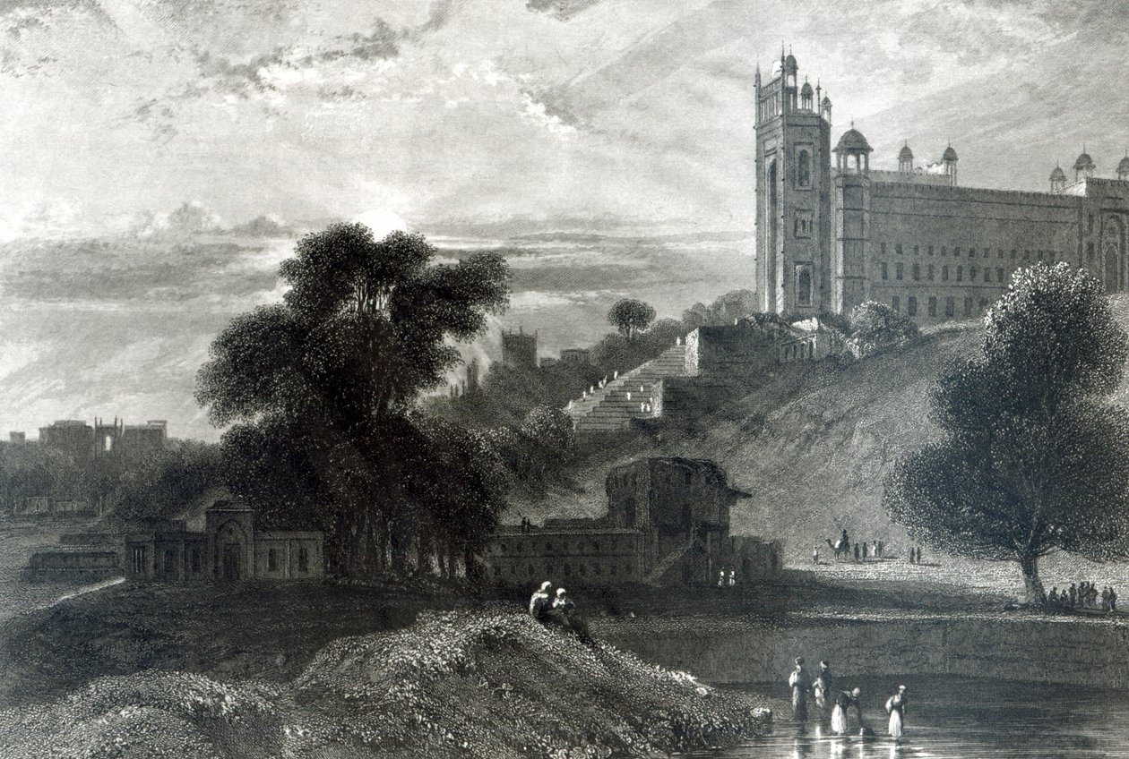 Fatehpur Sikri lähellä Agraa, kaiverrus R. Brandard (kaiverrus) tekijältä William Daniell