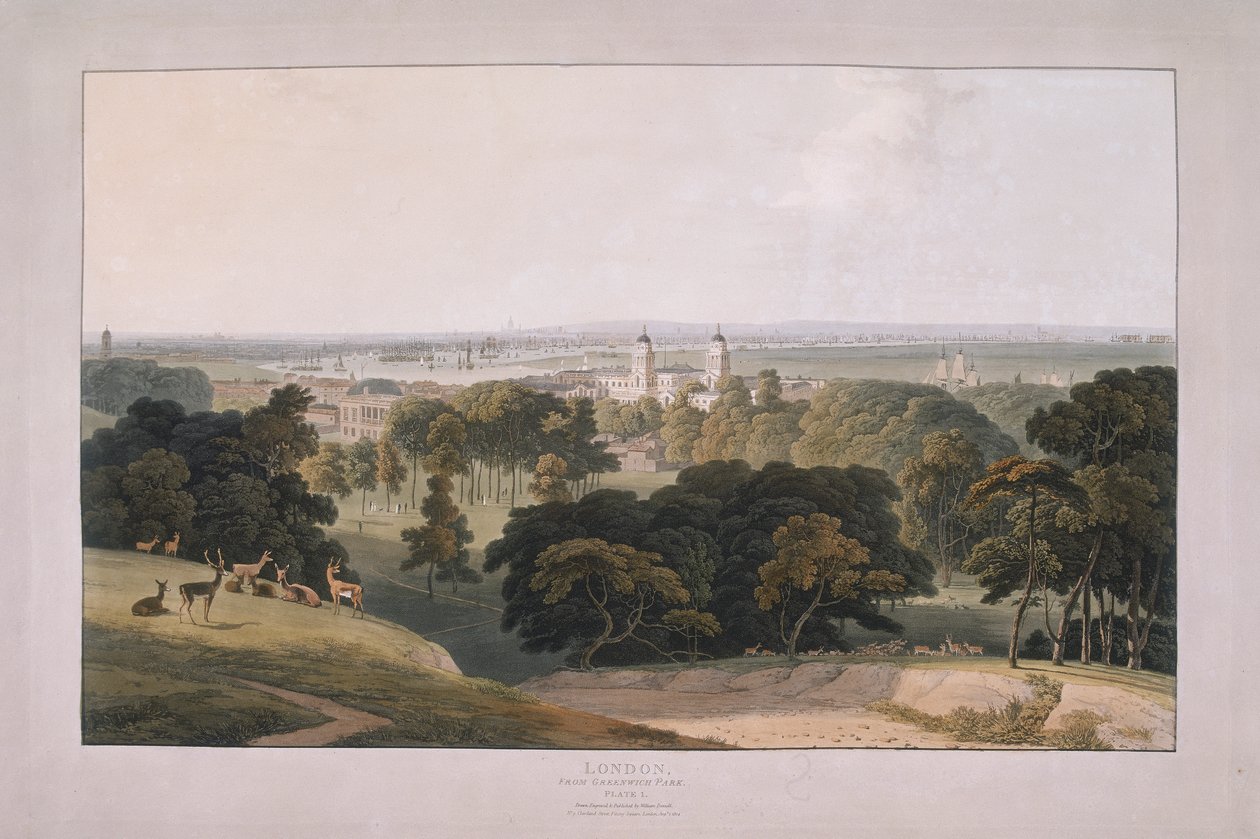 Greenwich Park, Lontoo, 1804 tekijältä William Daniell